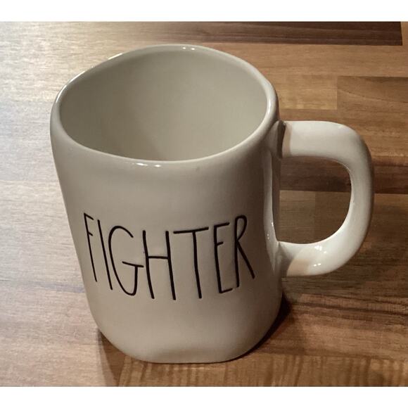 Rae Dunn Magenta FIGHTER Ceramic Coffee Cup Mug - Picture 2 of 9